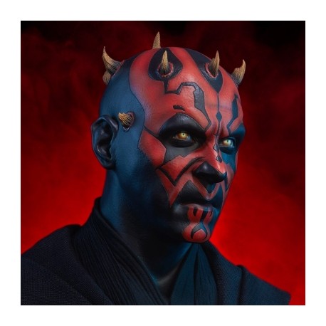 Darth Maul de Star Wars Life-Size Busto Sideshow-JuguetesMeteorito-Darth Maul de Star Wars Life-Si