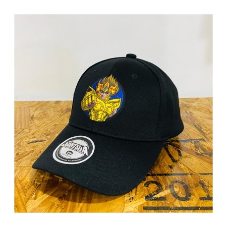 Gorra Caballeros del Zodiaco Caballero Dorado Curva Negra-JuguetesMeteorito-Gorra Caballeros del Zodiaco Ca