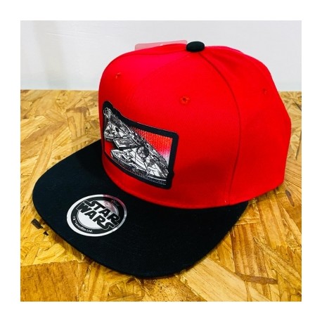 Gorra Star Wars Halcon Milenario Roja Plana-JuguetesMeteorito-Gorra Star Wars Halcon Milenari