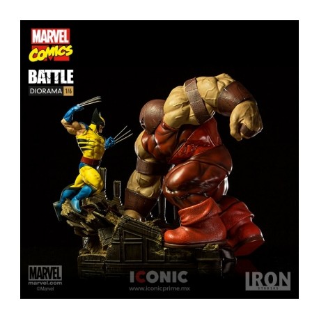 Wolverine vs Juggernaut de Marvel Comics por Iron Studios-JuguetesMeteorito-Wolverine vs Juggernaut de Marv