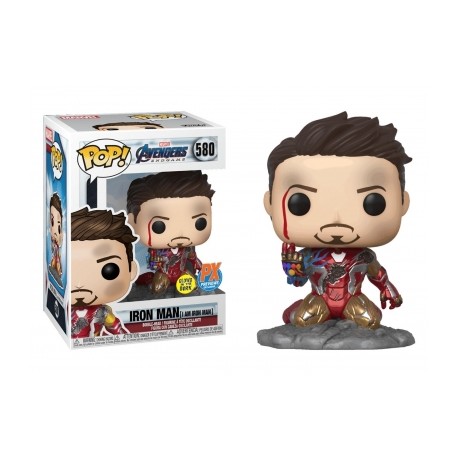 Yo Soy Iron Man Avengers Endgame Glow (brilla en oscuridad) PX Previews Exclusivo Funko Pop-JuguetesMeteorito-Yo Soy Iron Man Av