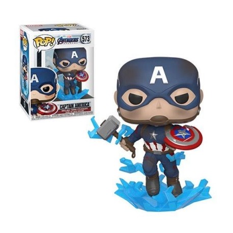 Capitan America con escudo roto: Avengers - Endgame por Funko Pop!-JuguetesMeteorito-Capitan America con escudo roto