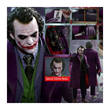 The Joker - The Dark Knight - Exclusive  por Hot Toys (Scale 1:4)-JuguetesMeteorito-The Joker - The Dark Knight - E