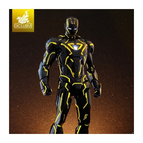 Iron Man Neon Tech 2.0 Diecast Exclusiva SDCC 2019 Marvel 1:6 Hot Toys-JuguetesMeteorito-Iron Man Neon Tech 2.0 Diecast 