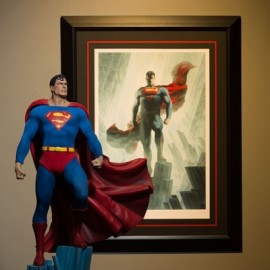 Arte Gráfica DC Comics Superman - Justice League Trinity Sideshow Exclusive Sin Marco-JuguetesMeteorito-Arte Gráfica DC Comics S