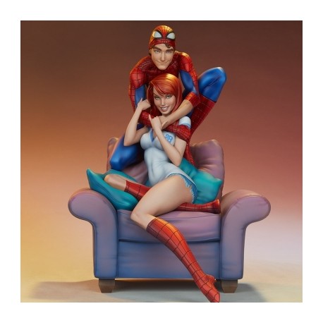 Spider-Man y Mary Jane Maquette Sideshow Collector Edition-JuguetesMeteorito-Spider-Man y Mary Jane Maquette