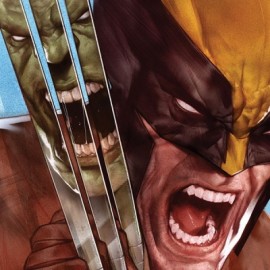 Arte Gráfico The Incredible Hulk vs Wolverine Sideshow Exclusive Sin Marco-JuguetesMeteorito-Arte Gráfico The Incredible Hul