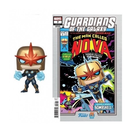 Nova Prime con revista Comics: Marvel Guardians of the Galaxy Funko Pop!-JuguetesMeteorito-Nova Prime con revista Comics: 