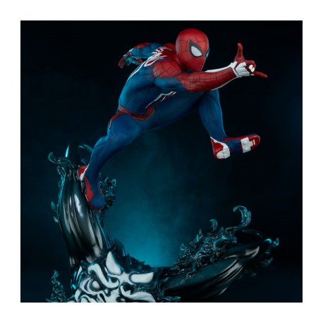 Spider-Man Advanced Suit de SpiderMan Marvel Estatua 1:3 por Sideshow (Edición Regular)-JuguetesMeteorito-Spider-Man Advanced Su