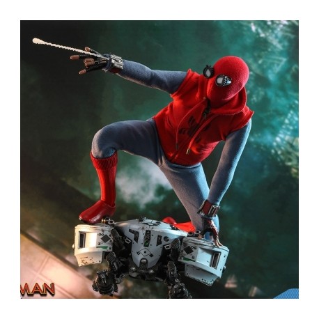 Spider-Man (Homemade Suit) Far From Home Marvel por Hot Toys-JuguetesMeteorito-Spider-Man (Homemade Suit) Far 