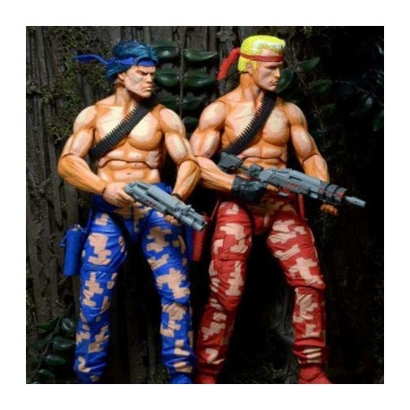 Bill y Lance 2 Pack de Videojuego Contras Tribute Series por Neca Escala 7¨-JuguetesMeteorito-Bill y Lance 2 Pack de Videojue