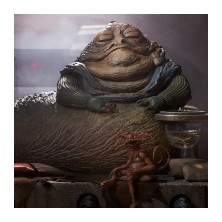 Jabba the Hutt and Throne Deluxe de Star Wars por Hot Toys-JuguetesMeteorito-Jabba the Hutt and Throne Delux