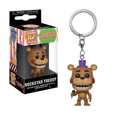 Five Nights at Freddy's: Pizza Simulator Rockstar Freddy Pocket Pop! Key Chain-JuguetesMeteorito-Five Nights at Freddy's: Pizza 