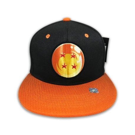 ¡Gorra Dragon Ball Super Diseño En 3d Con La Esfera De 4 Estrellas!  Black/Orange-JuguetesMeteorito-¡Gorra Dragon Ball Super Dis