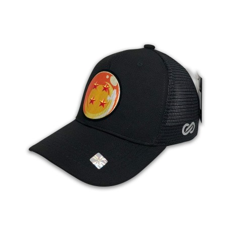 ¡Gorra Dragon Ball Super Diseño En 3d Con La Esfera De 4 Estrellas Visera Curva!  Black/Orange-JuguetesMeteorito-¡Gorra Dragon B
