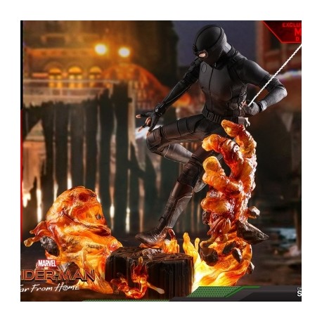 Spider-Man: Stealth Suit - Deluxe Marvel By Hot Toys (Scale 1:6)-JuguetesMeteorito-Spider-Man: Stealth Suit - Delu