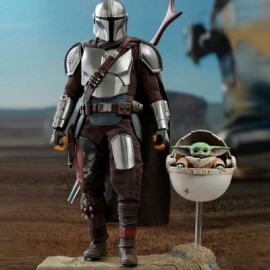 The Mandalorian & The Child Yoda Star Wars Deluxe Hot Toys-JuguetesMeteorito-The Mandalorian & The Child Yod
