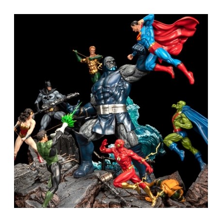 Justice League vs Darkseid Diorama (Color Version) XM Studios-JuguetesMeteorito-Justice League vs Darkseid Dior