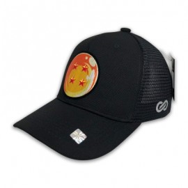 ¡Gorra Dragon Ball Super Diseño En 3d Con La Esfera De 4 Estrellas Visera Curva!  Black/Orange-JuguetesMeteorito-¡Gorra Dragon B